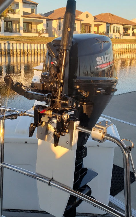 Marine outboard motor engine rail mounting bracket – 1" rail – 1 inch rail