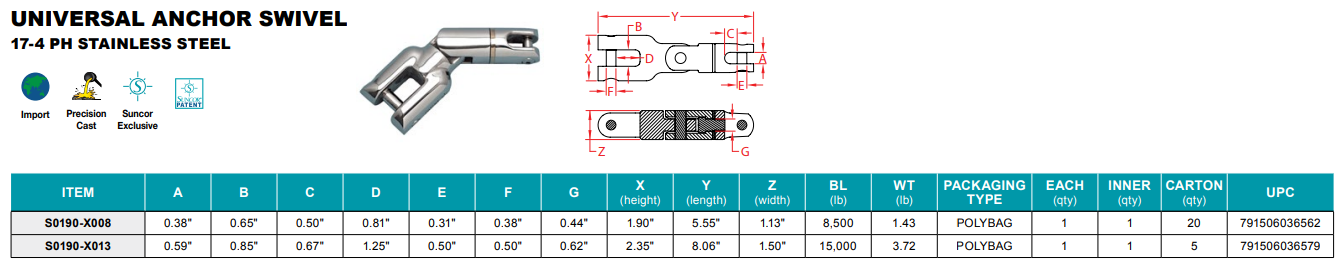 UNIVERSAL ANCHOR SWIVEL